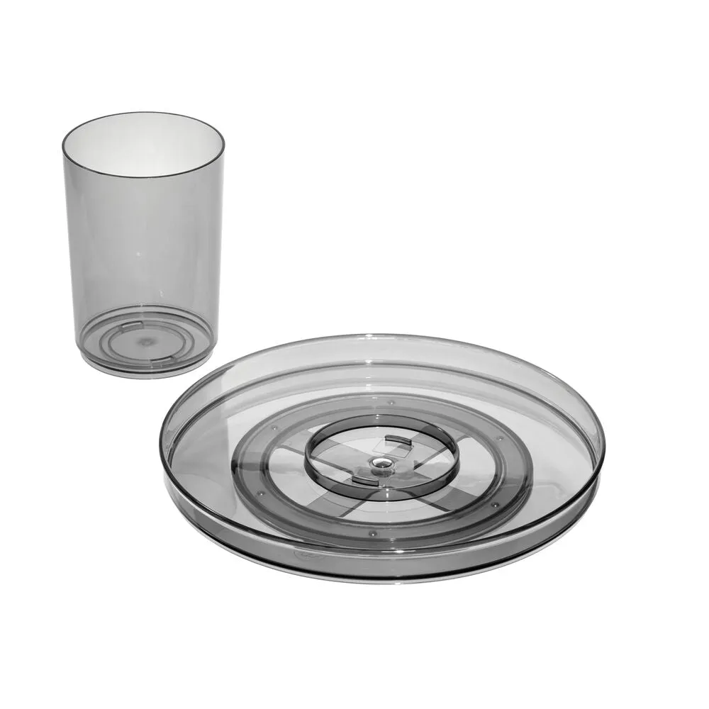 11" Lazy Susan Spinning Cosmetic Organizer with Removable Cup