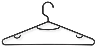 15PK BLK Plas Hangers