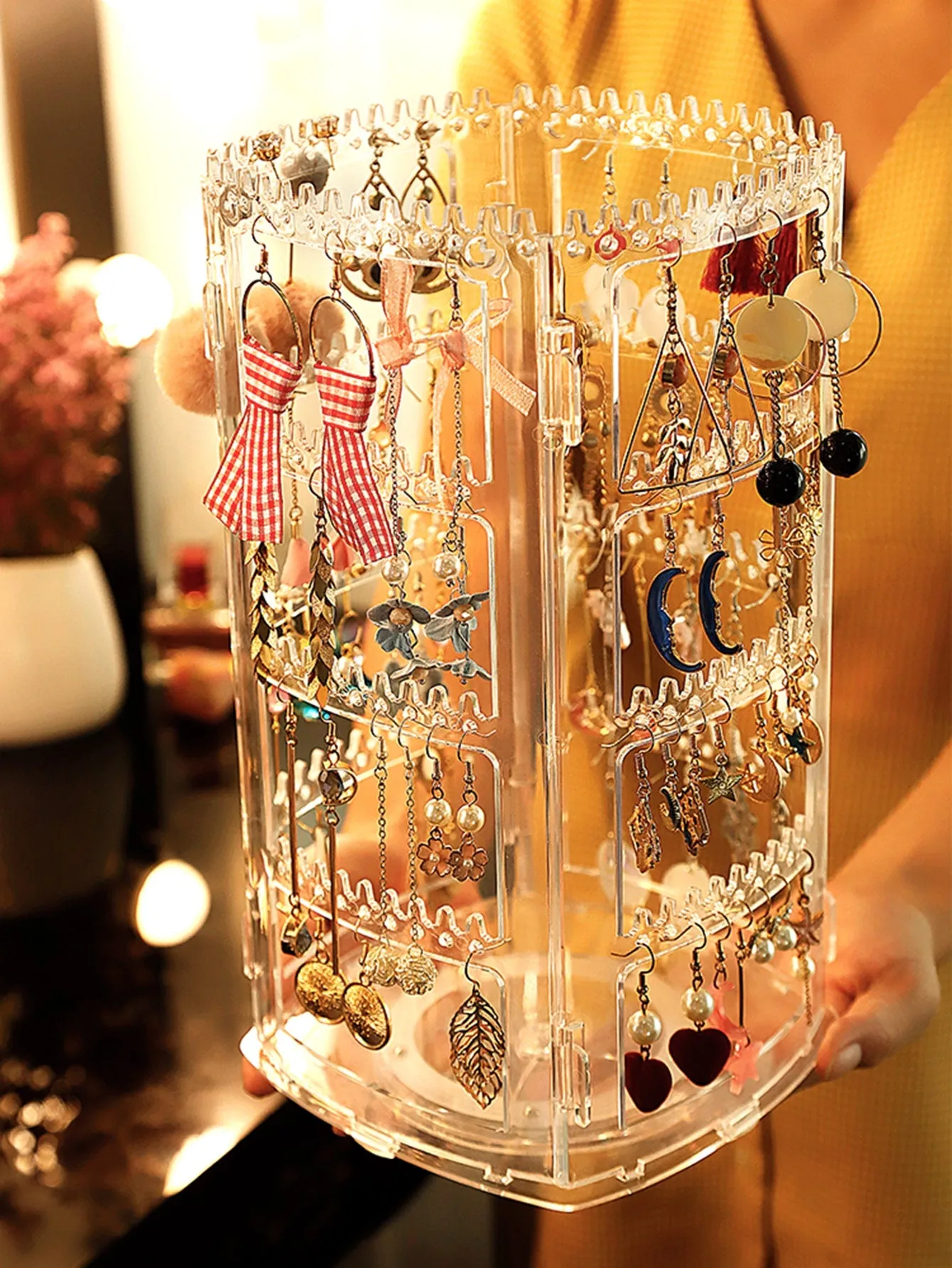 1pc Clear Jewelry Storage Rack