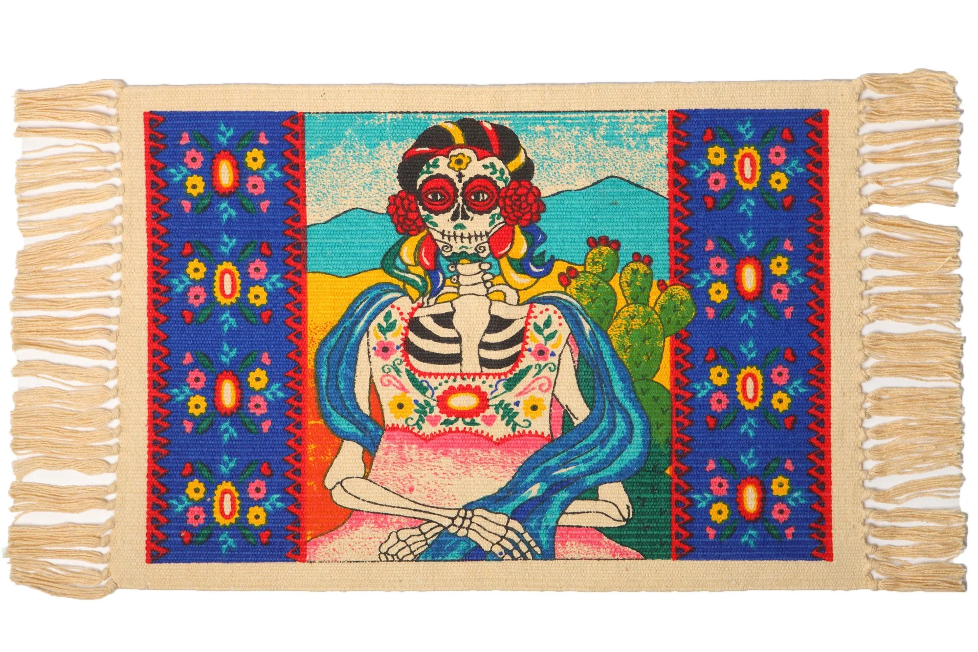 24 PACK DAY OF THE DEAD Cotton Table Mats! Only $2.30 ea!