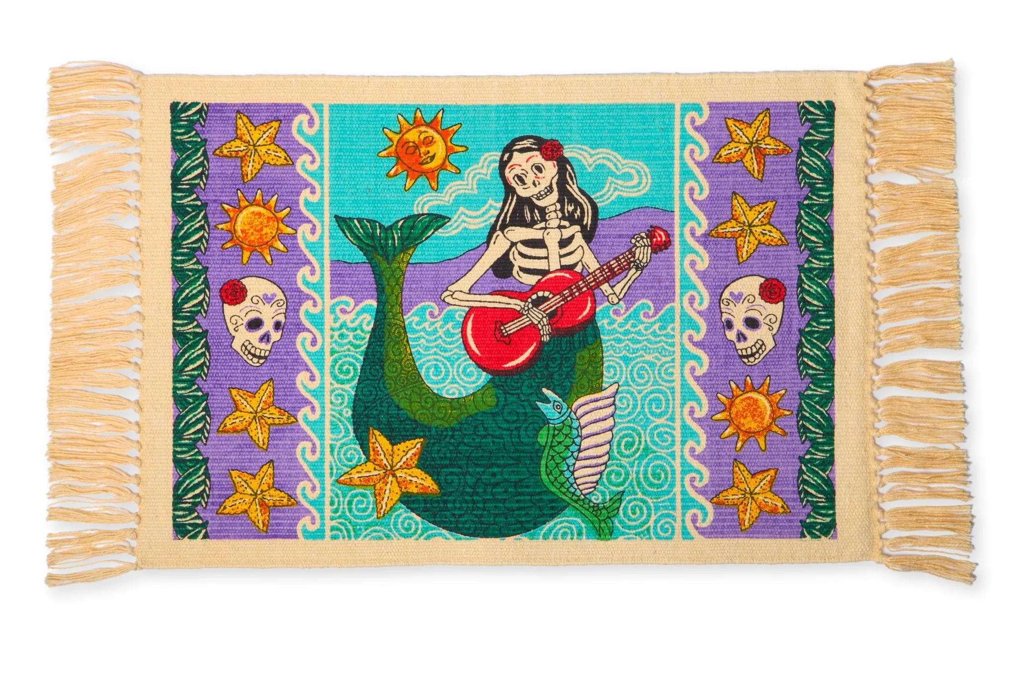 24 PACK DAY OF THE DEAD Cotton Table Mats! Only $2.30 ea!