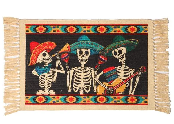 24 PACK DAY OF THE DEAD Cotton Table Mats! Only $2.30 ea!