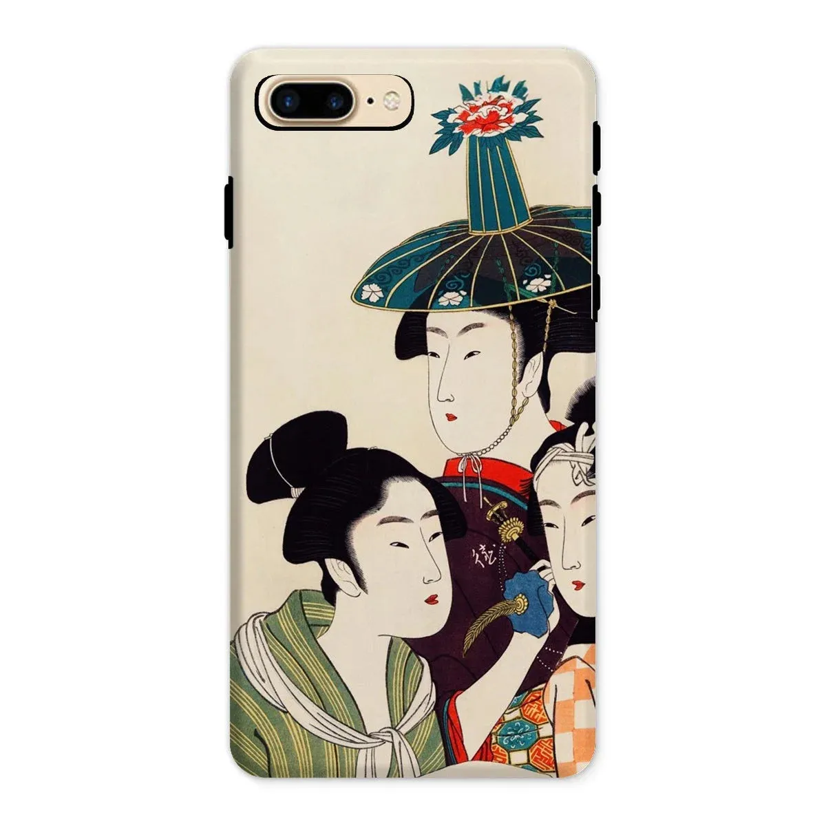 3 Young Men or Women - Utamaro Ukiyo-e iPhone Case