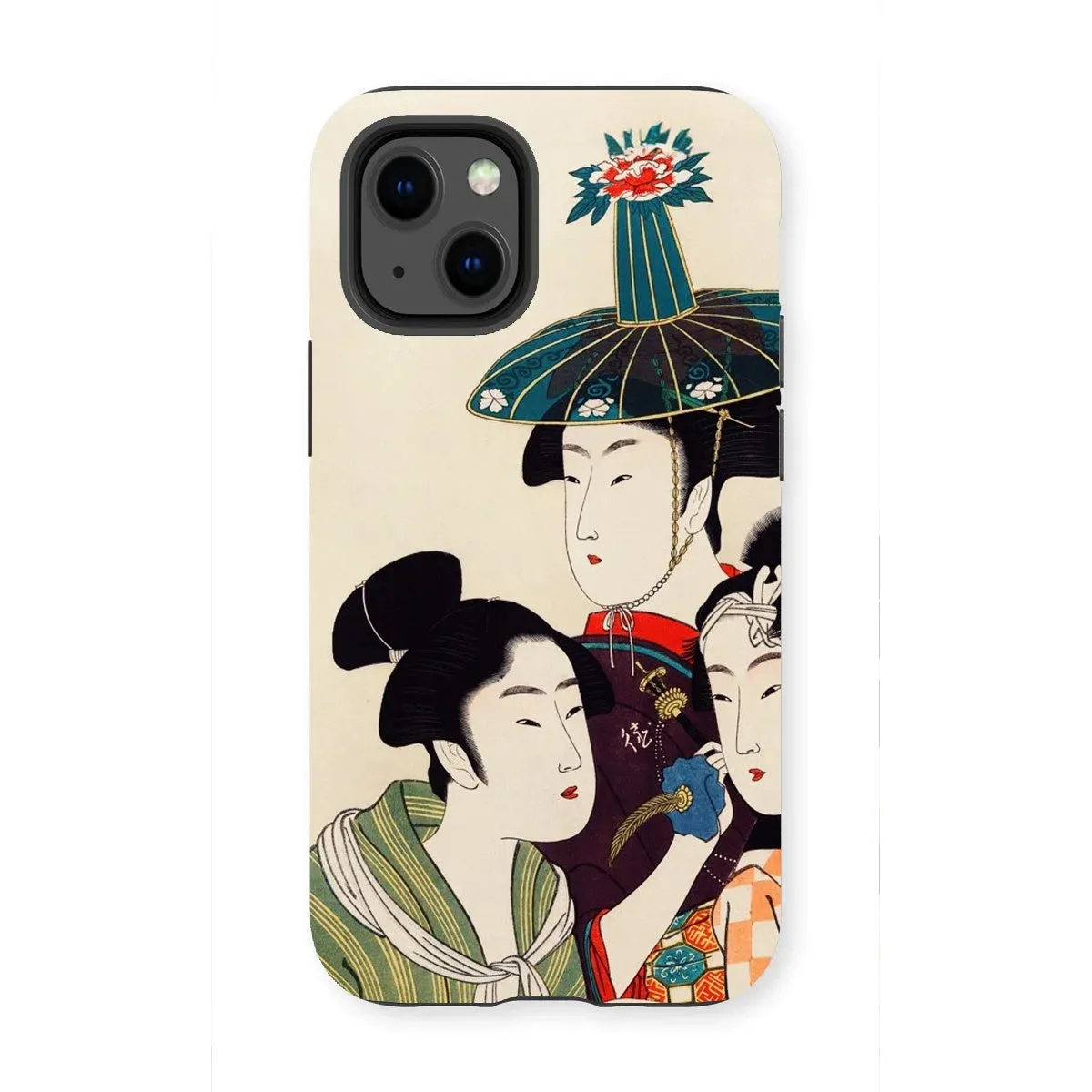 3 Young Men or Women - Utamaro Ukiyo-e iPhone Case