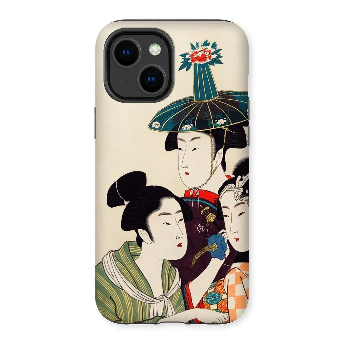 3 Young Men or Women - Utamaro Ukiyo-e iPhone Case