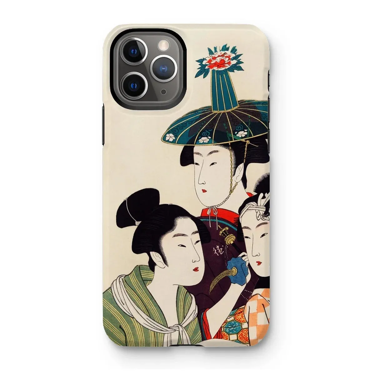 3 Young Men or Women - Utamaro Ukiyo-e iPhone Case