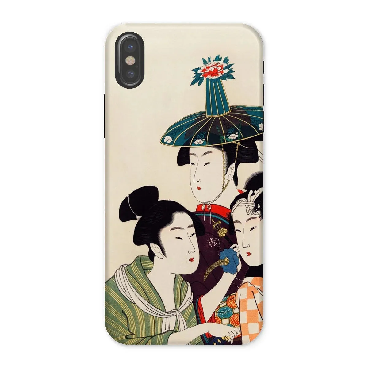 3 Young Men or Women - Utamaro Ukiyo-e iPhone Case