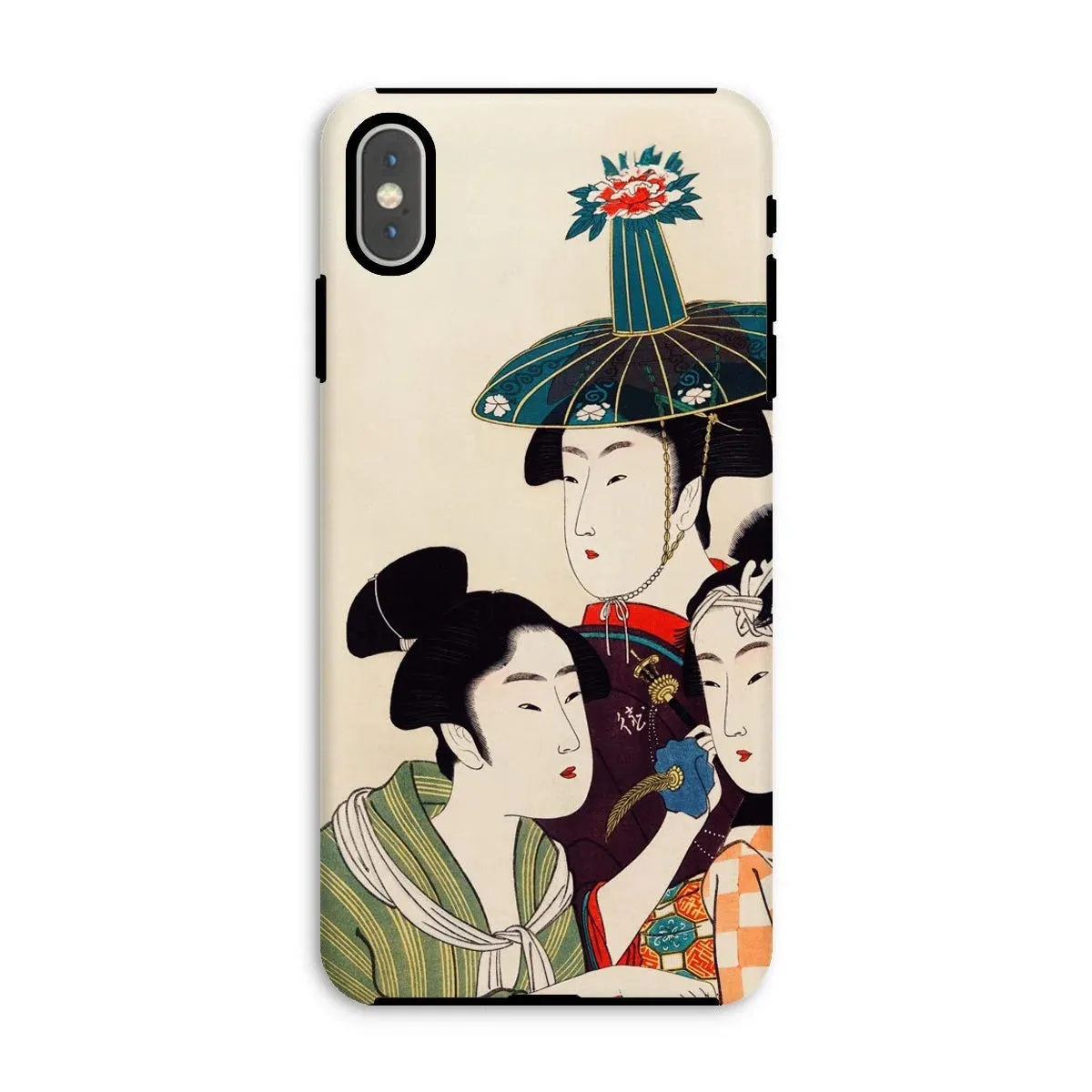 3 Young Men or Women - Utamaro Ukiyo-e iPhone Case