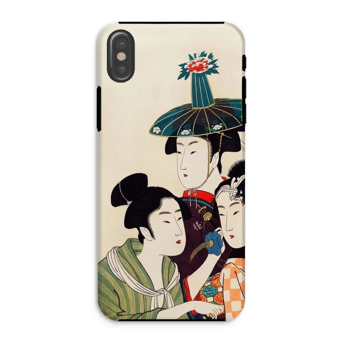 3 Young Men or Women - Utamaro Ukiyo-e iPhone Case