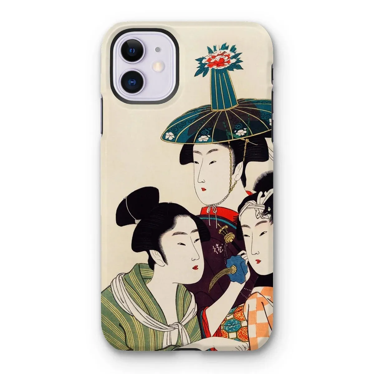 3 Young Men or Women - Utamaro Ukiyo-e iPhone Case