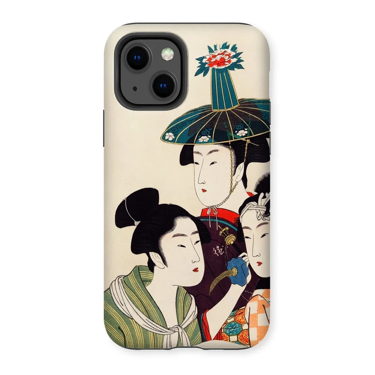 3 Young Men or Women - Utamaro Ukiyo-e iPhone Case