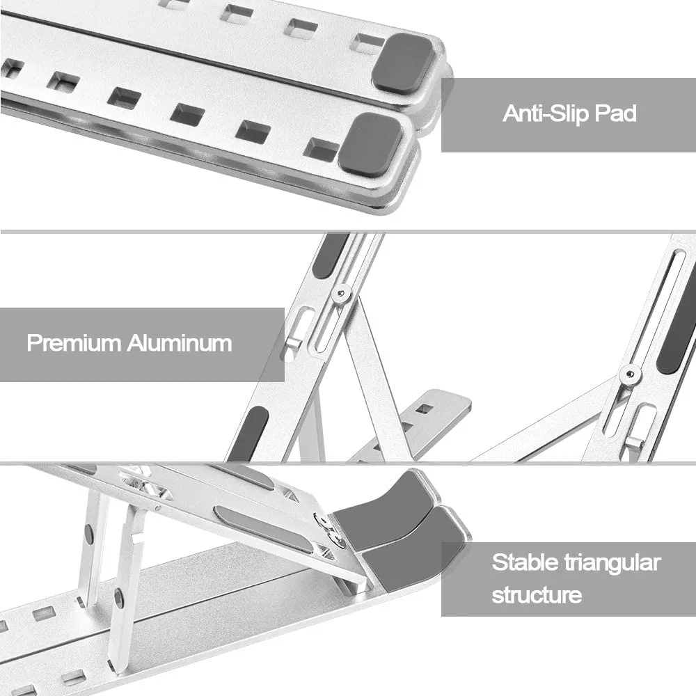 Adjustable Foldable Portable Aluminium Laptop Stand