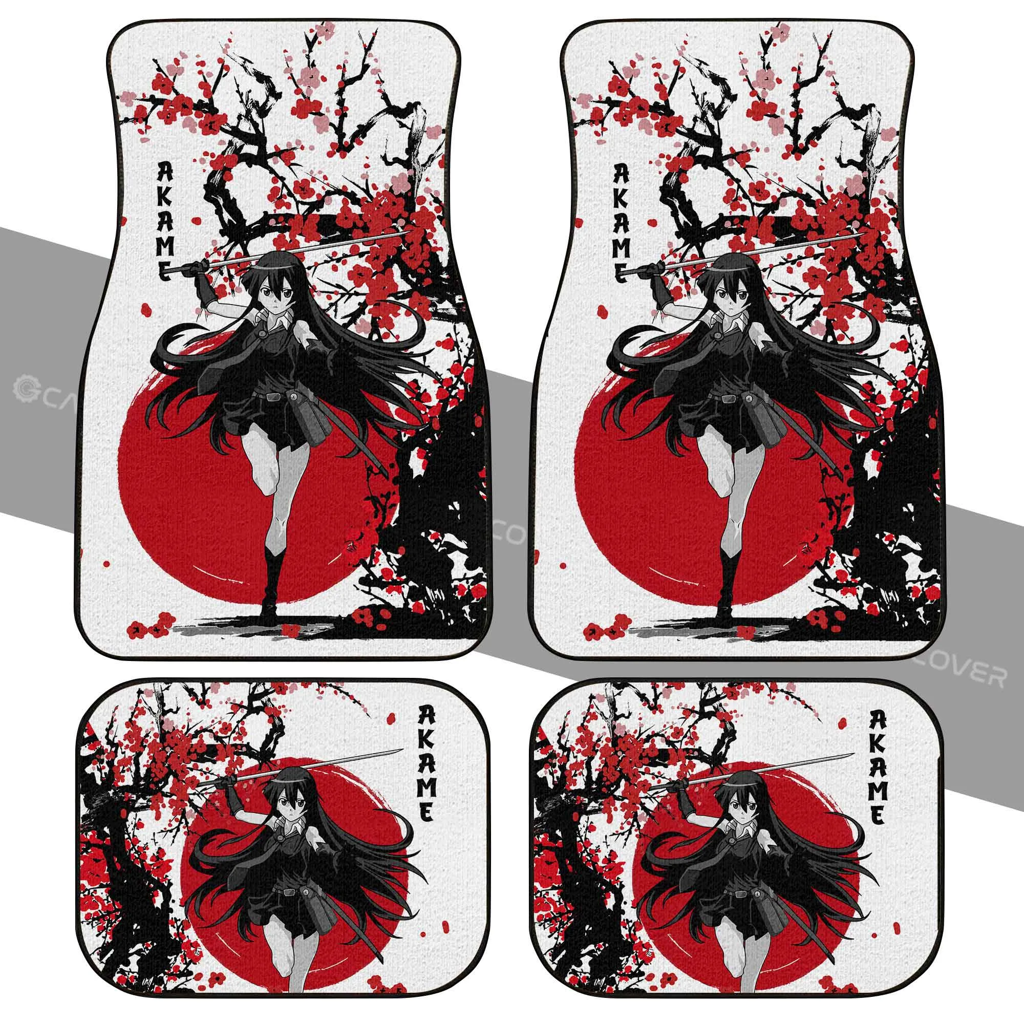 Akame Car Floor Mats Custom Akame Ga Kill Anime Car Accessories