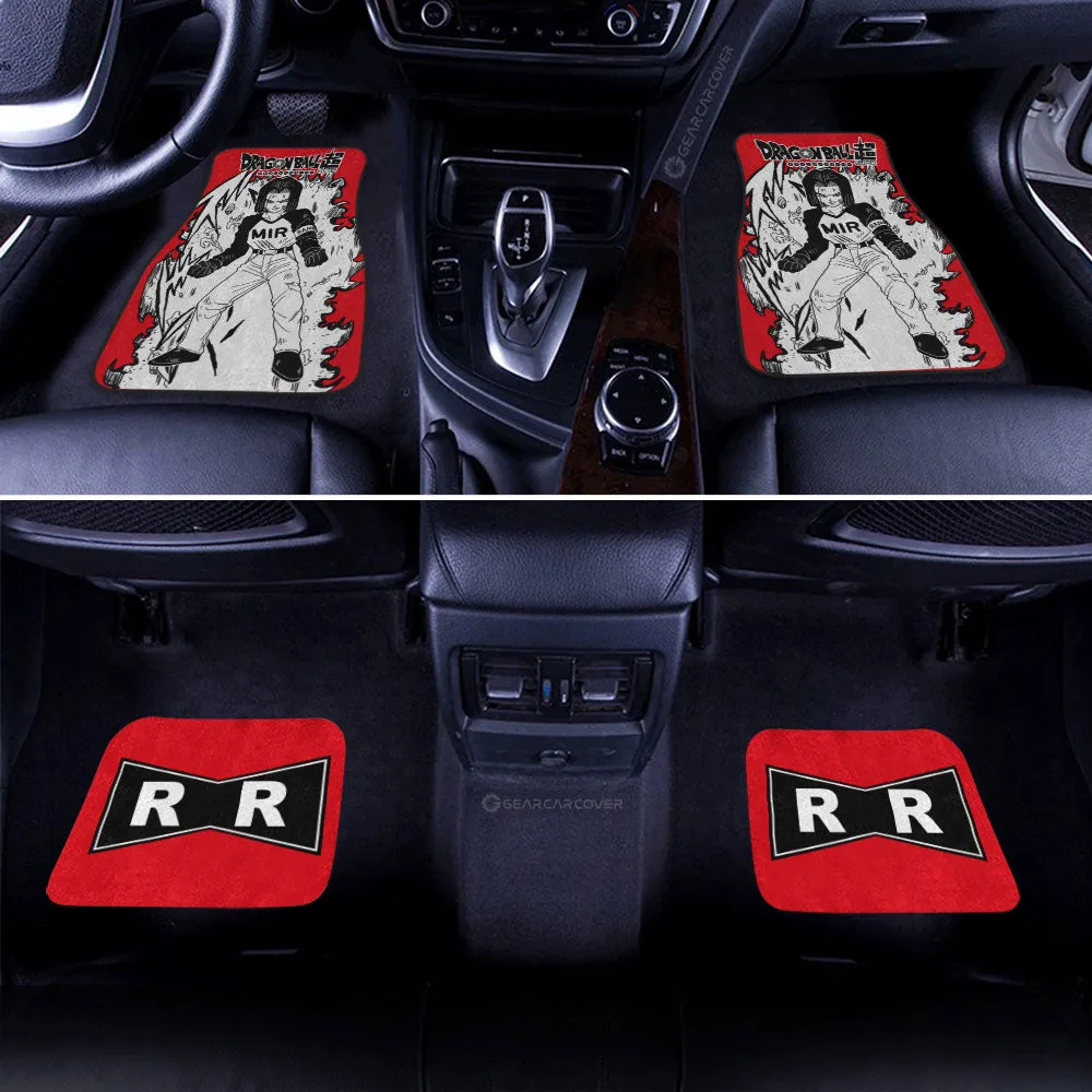 Android 17 Car Floor Mats Custom Dragon Ball Anime Car Accessories Manga Style For Fans