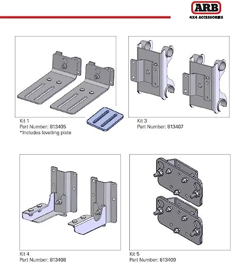 ARB 4X4 | Awning Bracket Quick Release Kit 4, Compatible for All ARB Awning Models (813408)