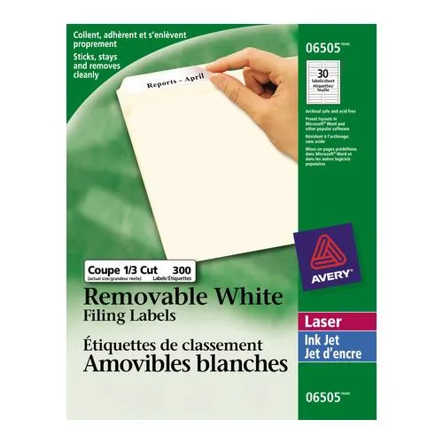 Avery Multi Purpose File Labels 300pk