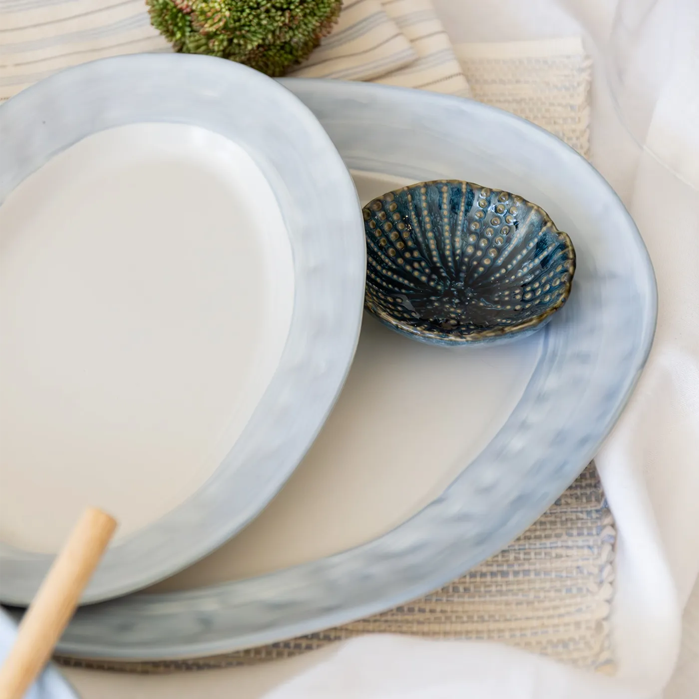 Azores Blue Serving Trays