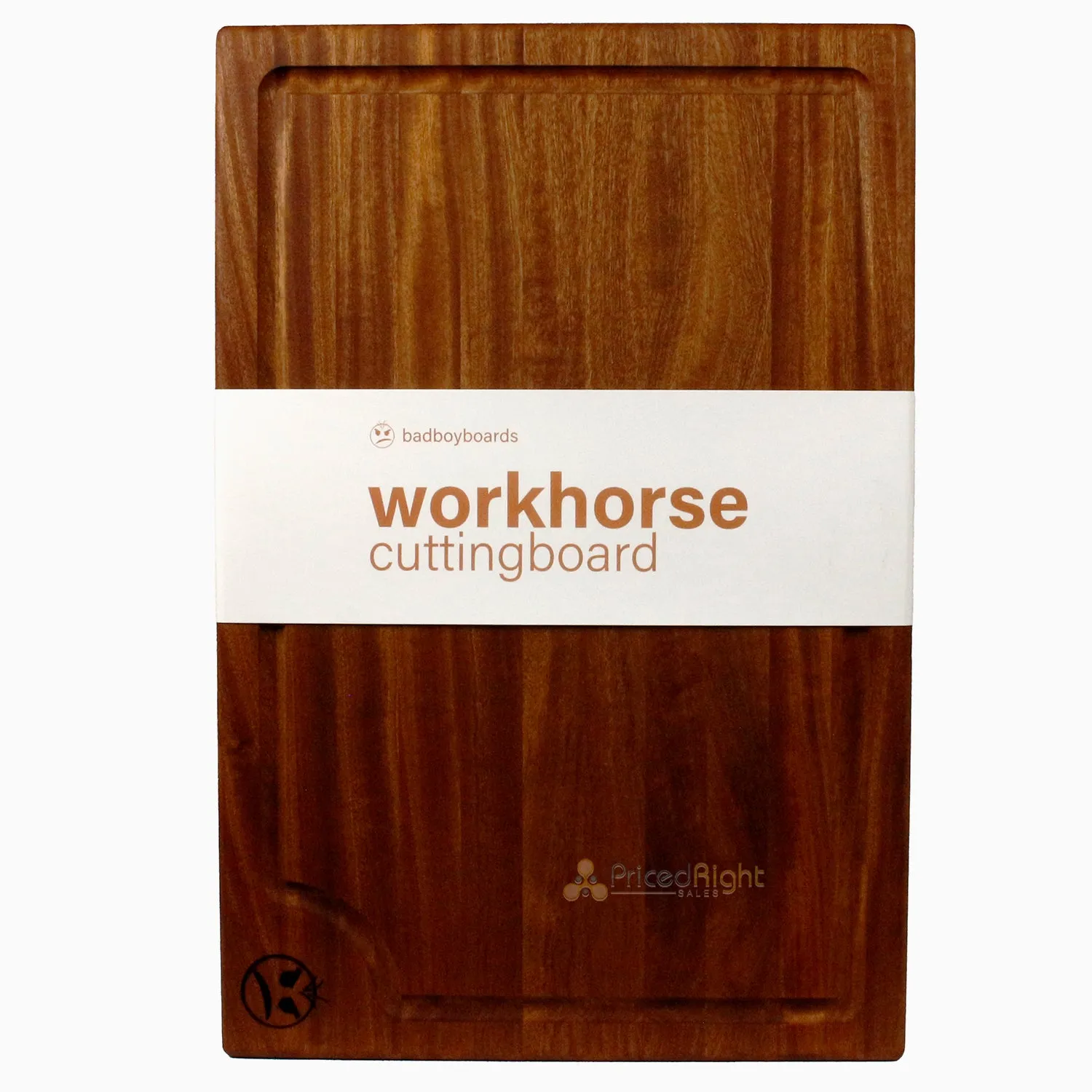 Bad Boy Boards Work Horse Caitlin Cutting Board 12x18x1.5 Sapele WRKHRS-CAITLIN