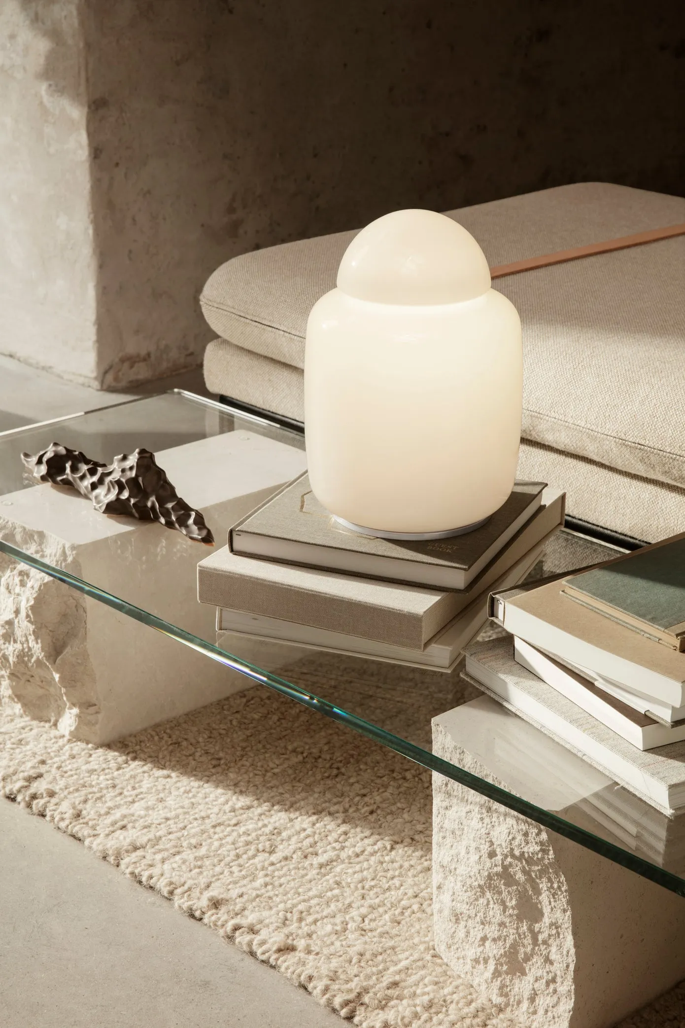 Bell Glass Table Lamp | White | by ferm Living