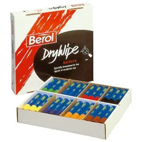 Berol Drywipe White Board Marker Pen PK4 Chisel Assorted Colour