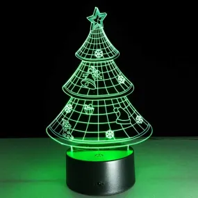 Christmas Tree 3D Illusion Lamp