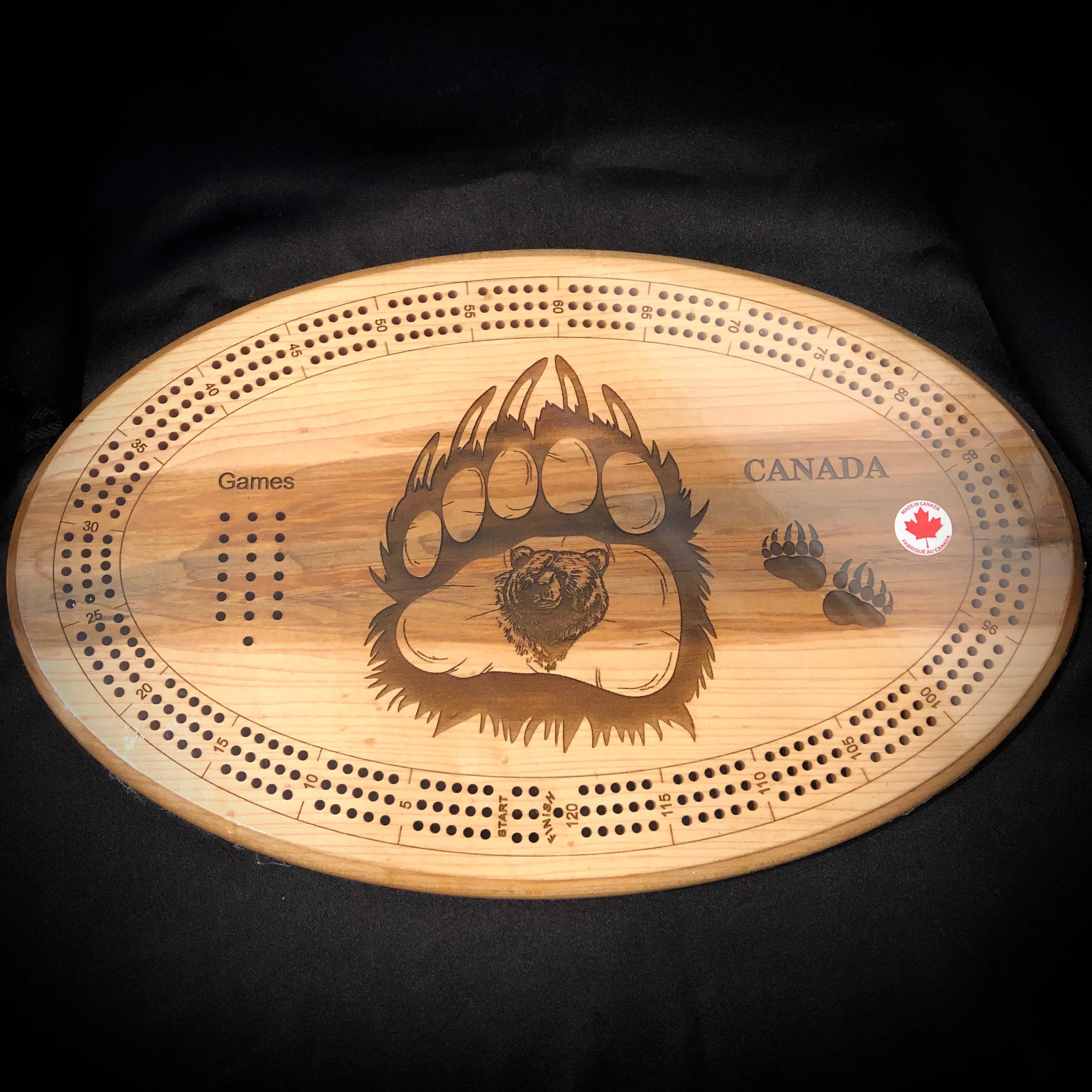 Crib Board - Bear Paw w/ Head