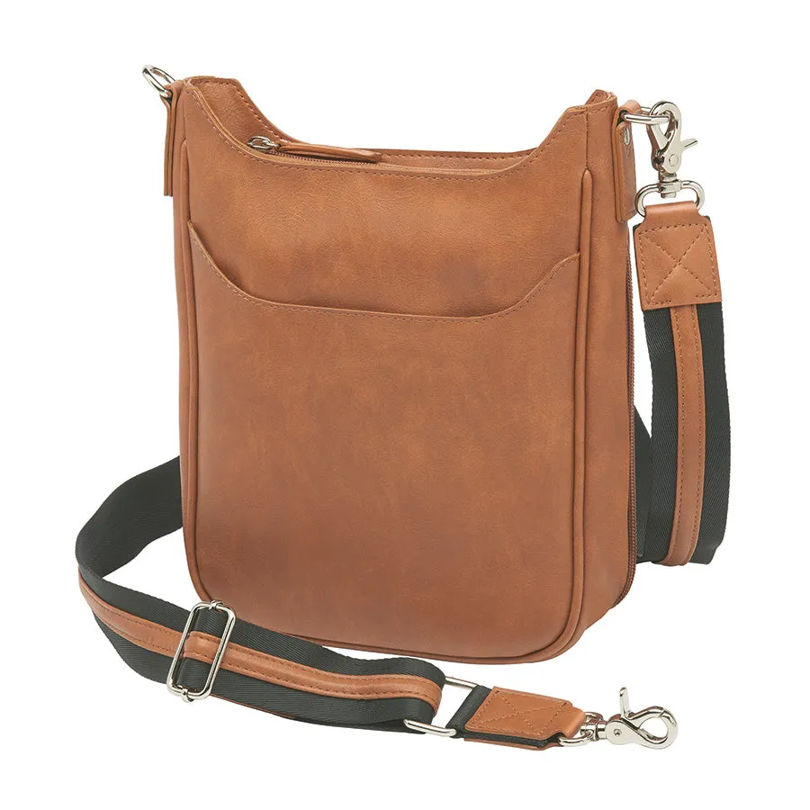 Crossbody Mail Pouch, Washable USA Cowhide