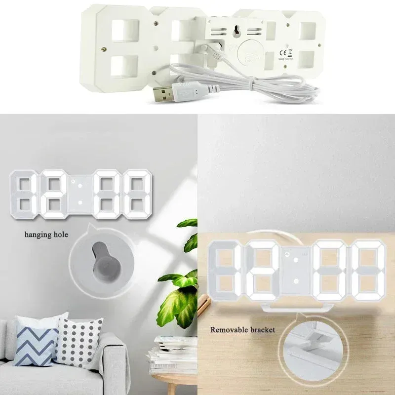 Digital Desk Daily Aesthetic LED Light Alarm Clock