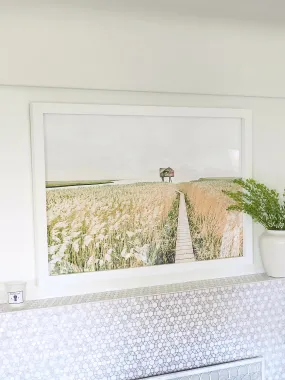 Distant Cottage Matte White Frame | 45" x 31"