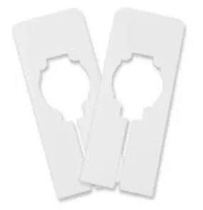 Dividers, rectangle, ("melba-toast"). White plastic. 20 pack.