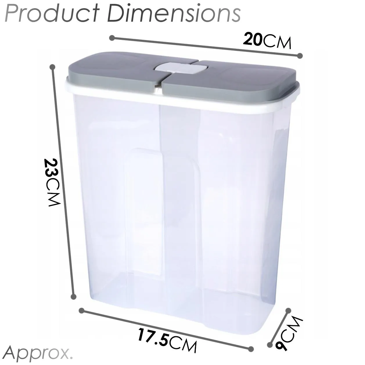 Dual Compartment Food Storage Container 1.4L x 2