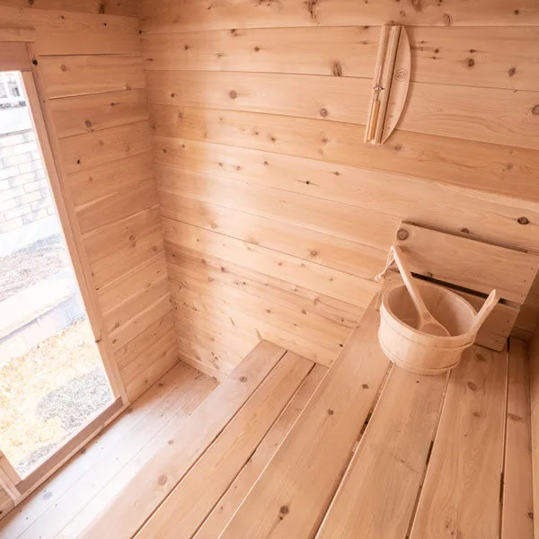 Dundalk CT Granby Cabin Sauna Seats 2 - 3 People, Made In Canada From White Cedar, Delivered Free.