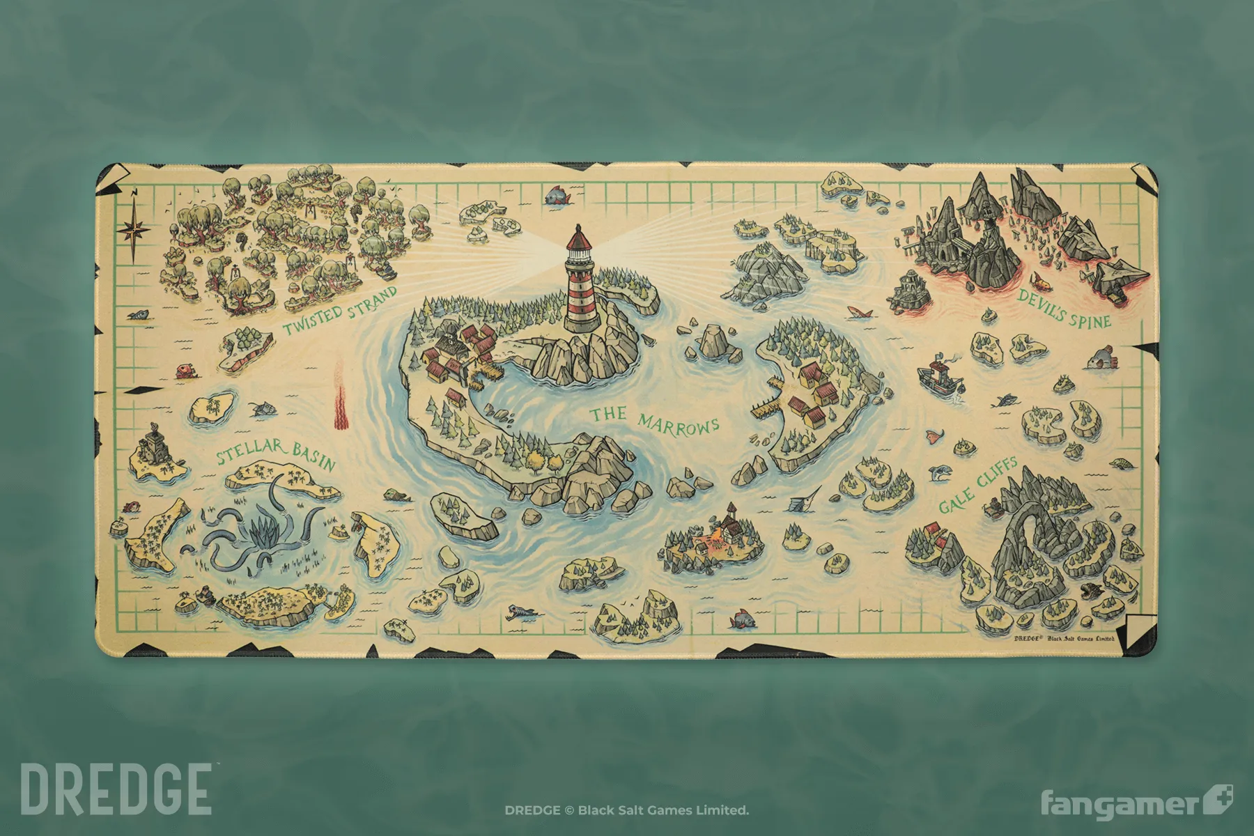 Fisherman's Map Desk Mat