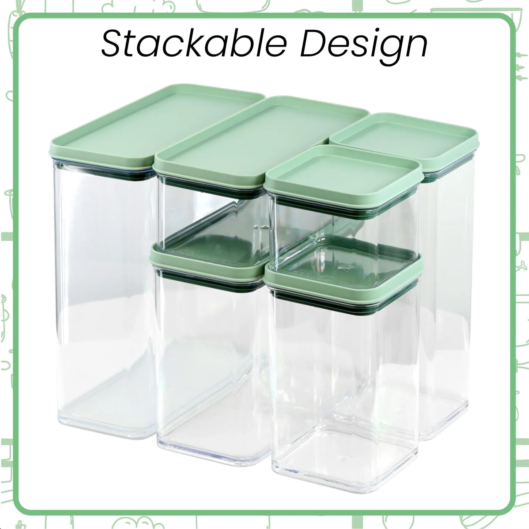 Food Storage Containers Set of 6