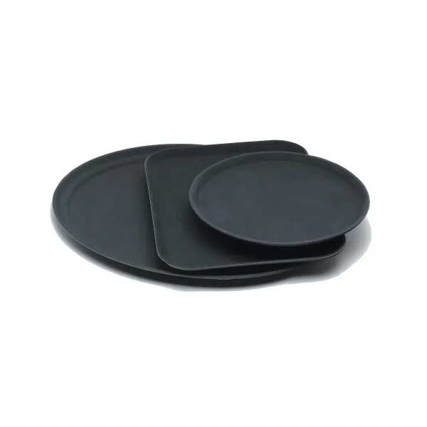 Gengrip 18'' X 26" Rect. Non-Slip Tray Black