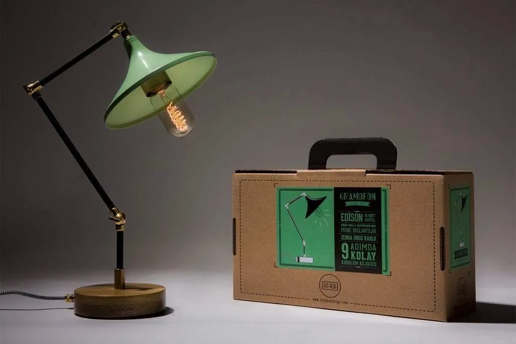 Gramophone - Industrial Mint Desk Lamp