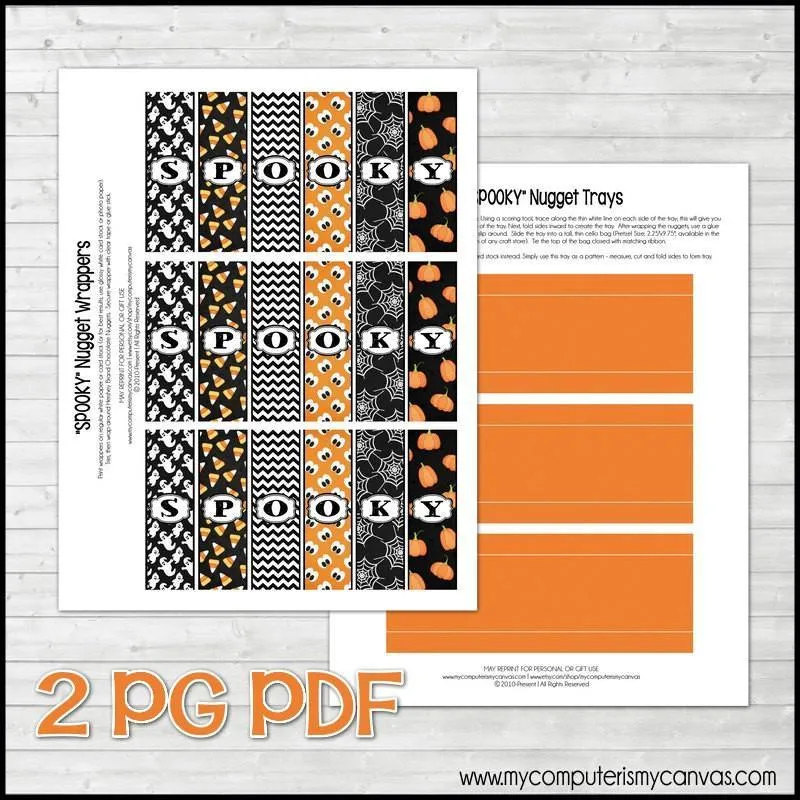 Halloween Nugget Wrappers {SPOOKY} PRINTABLE