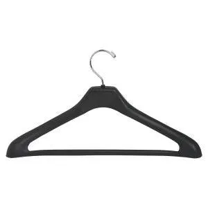 Hangers, suit. Black plastic. 10 pack.