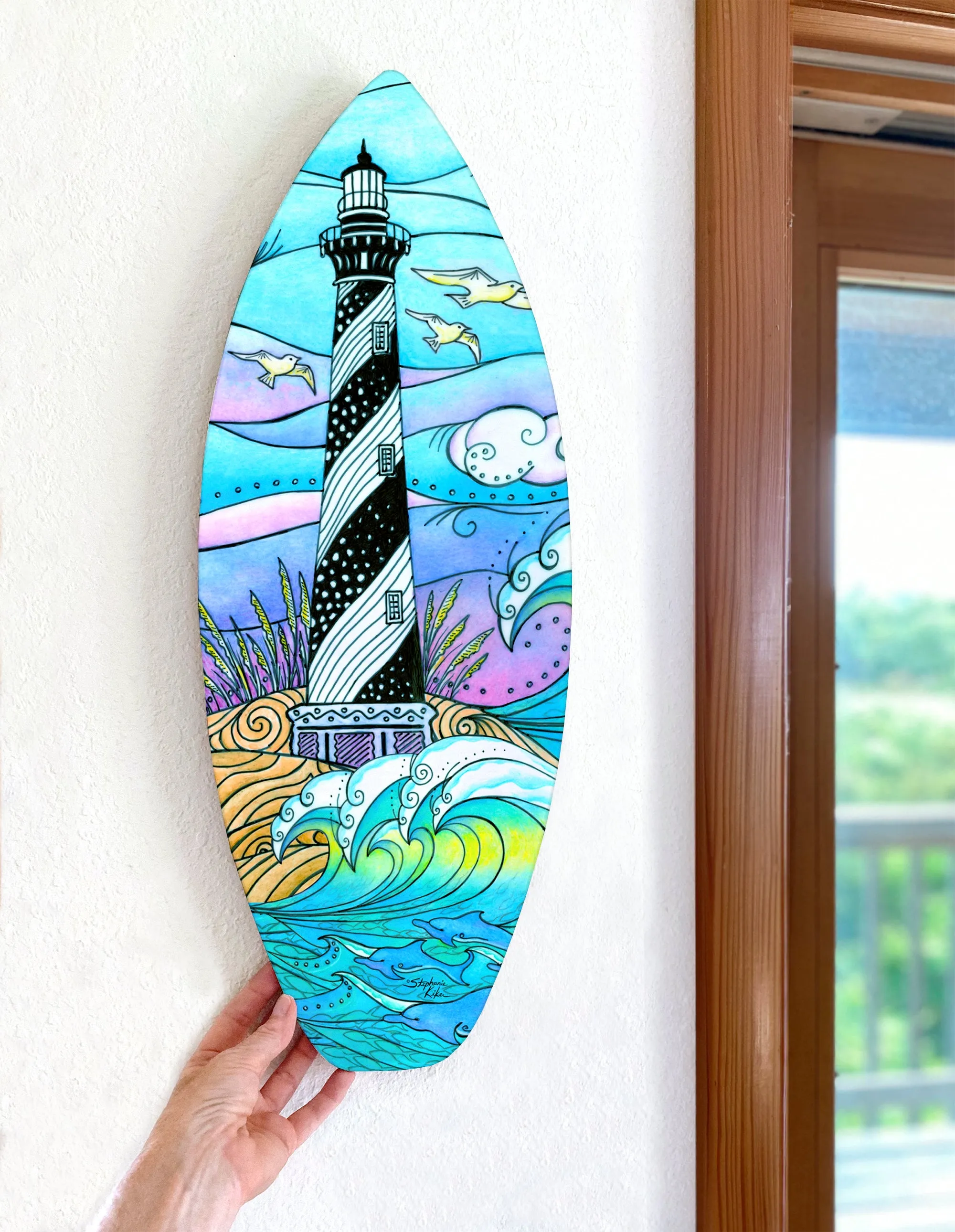 Hatteras Waves Surfboard Wall Art