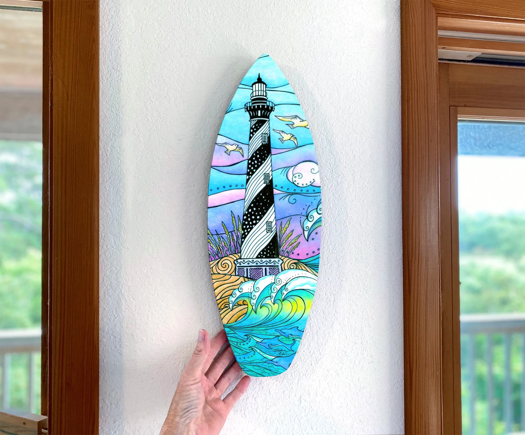 Hatteras Waves Surfboard Wall Art