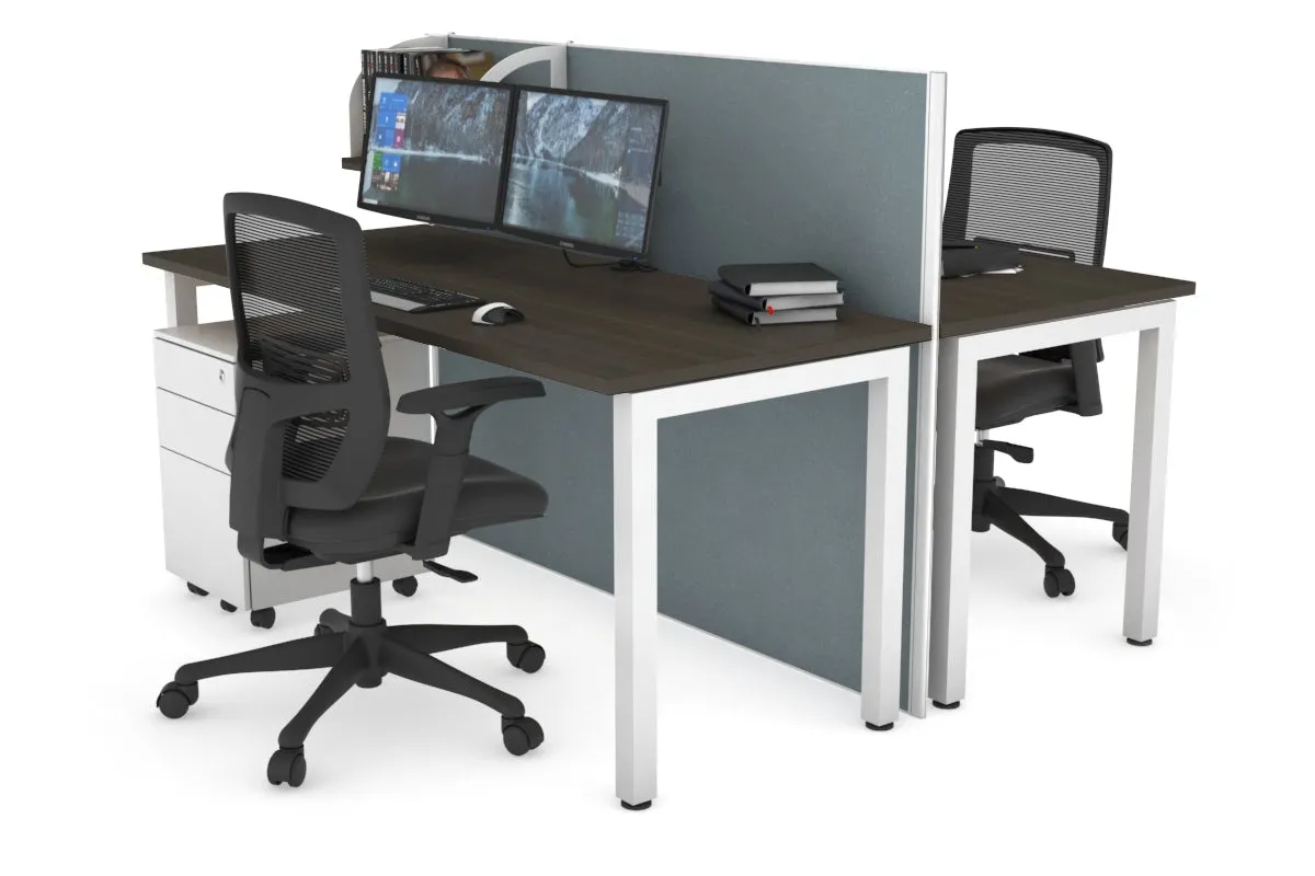 Horizon Quadro 2 Person Bench Square Legs Office Workstation [1200L x 700W]