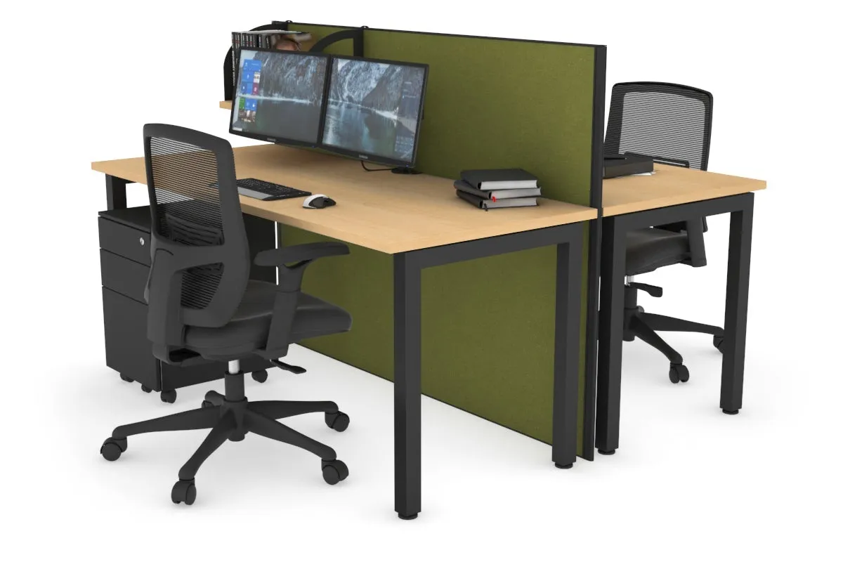 Horizon Quadro 2 Person Bench Square Legs Office Workstation [1200L x 700W]