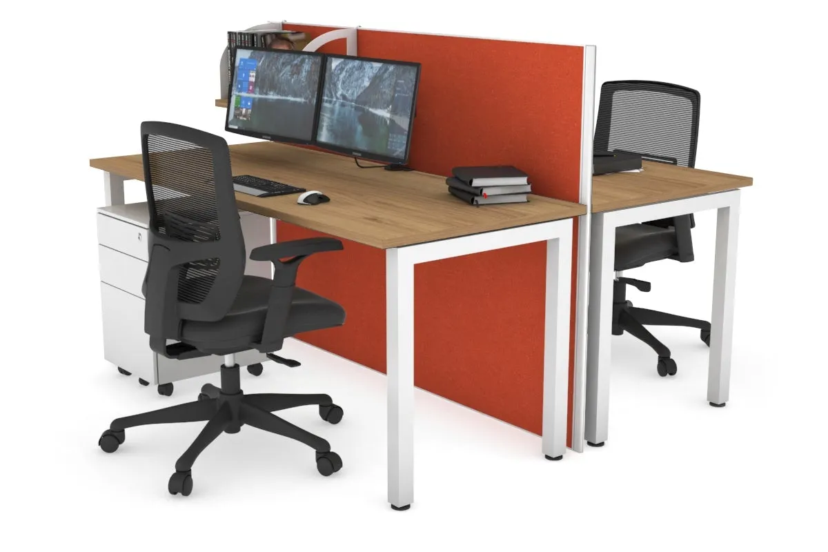 Horizon Quadro 2 Person Bench Square Legs Office Workstation [1200L x 700W]