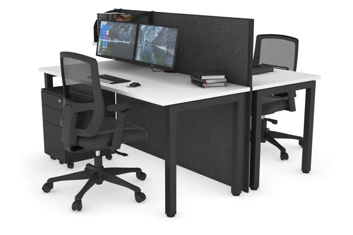 Horizon Quadro 2 Person Bench Square Legs Office Workstation [1200L x 700W]