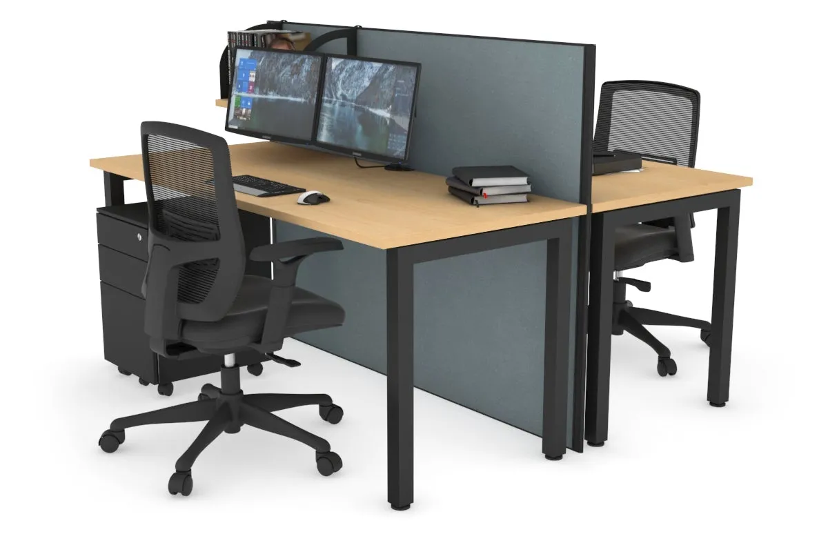 Horizon Quadro 2 Person Bench Square Legs Office Workstation [1200L x 700W]