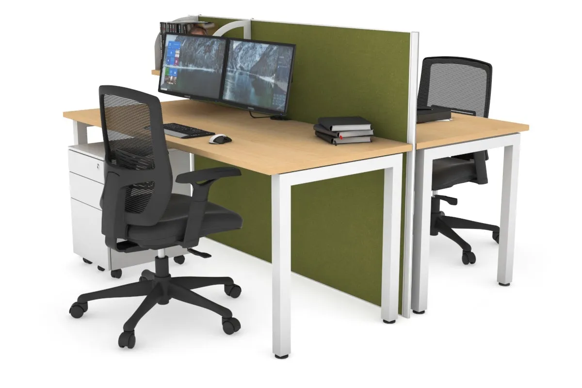 Horizon Quadro 2 Person Bench Square Legs Office Workstation [1200L x 700W]