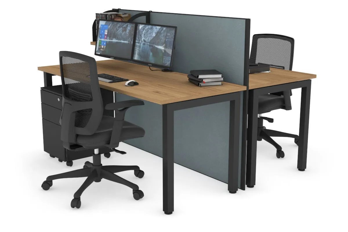 Horizon Quadro 2 Person Bench Square Legs Office Workstation [1200L x 700W]