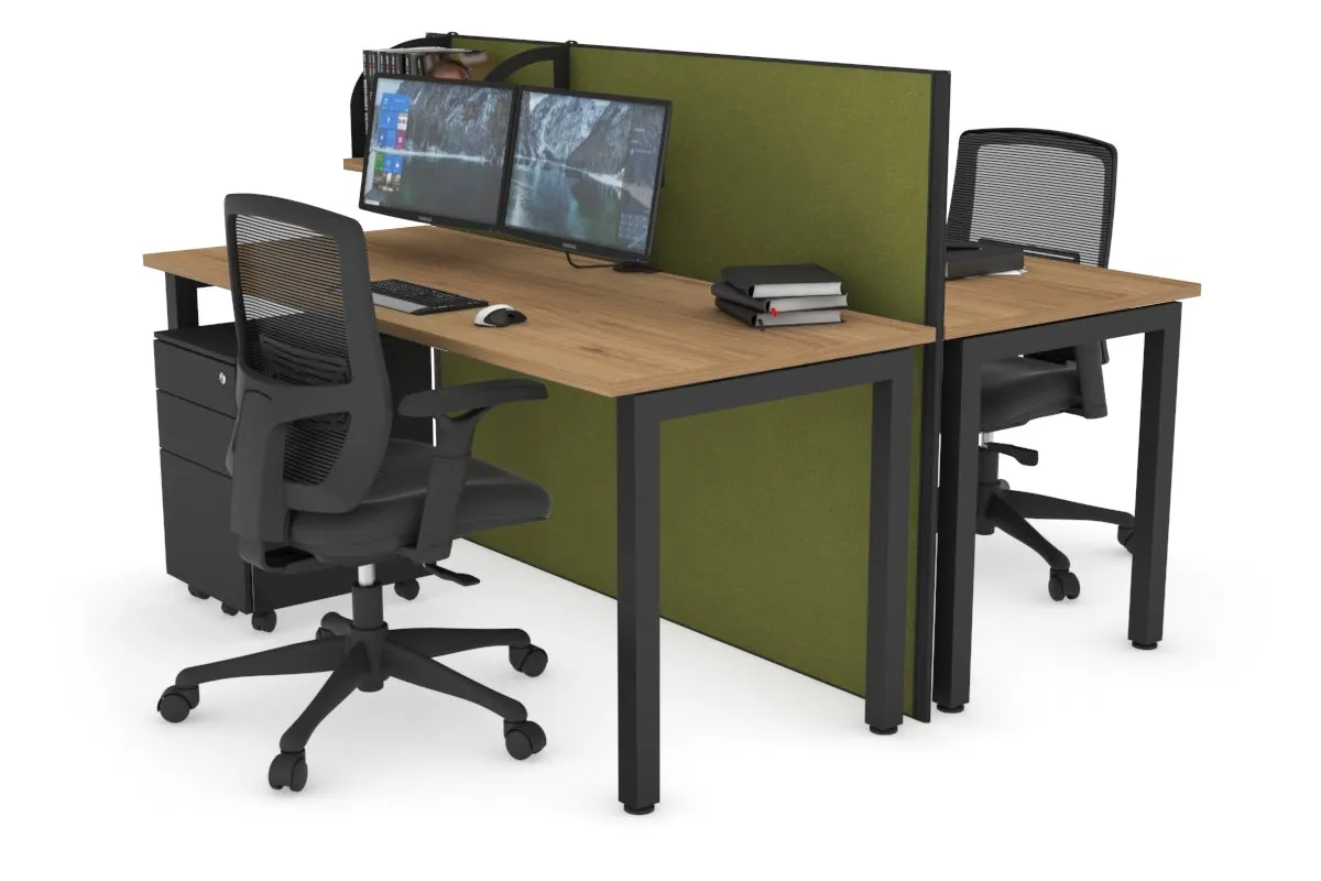 Horizon Quadro 2 Person Bench Square Legs Office Workstation [1200L x 700W]