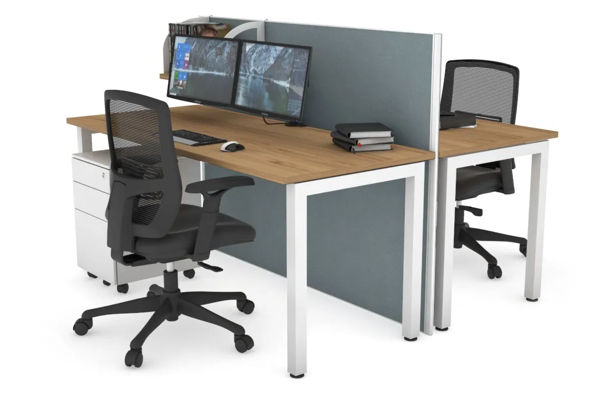 Horizon Quadro 2 Person Bench Square Legs Office Workstation [1200L x 700W]