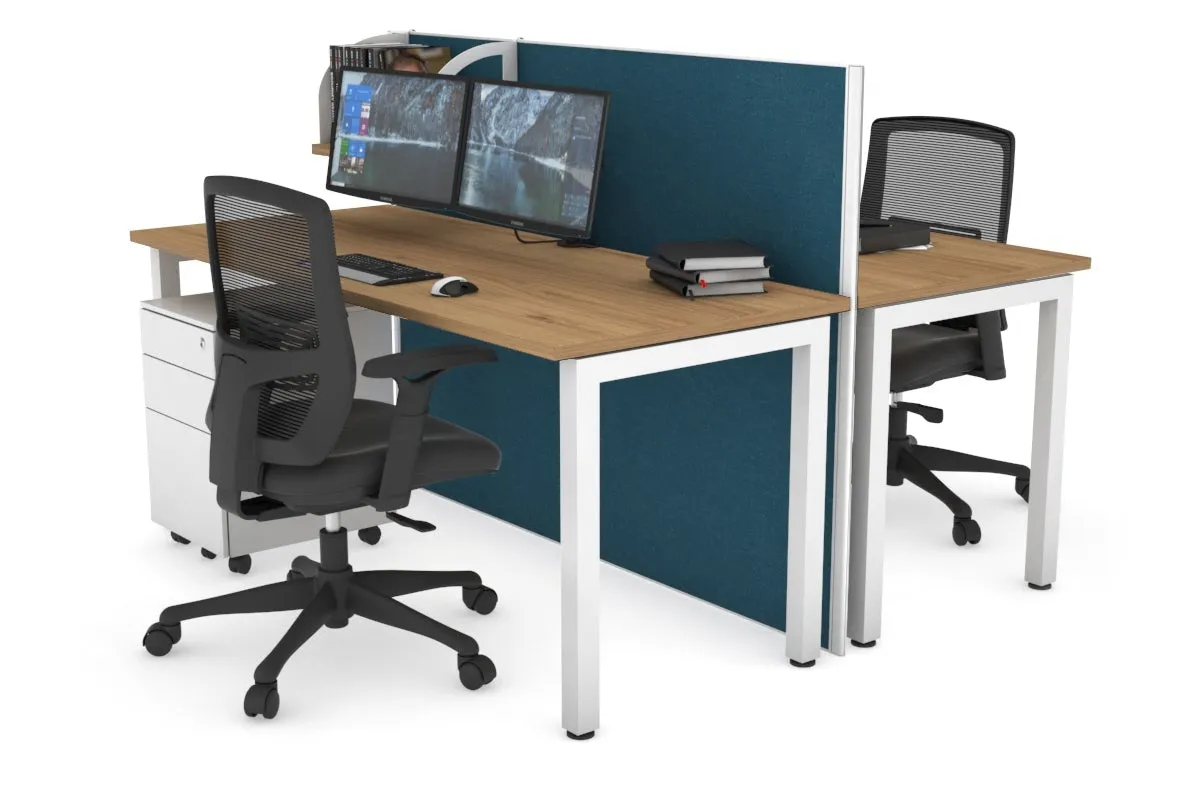 Horizon Quadro 2 Person Bench Square Legs Office Workstation [1200L x 700W]